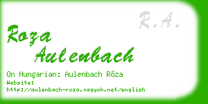 roza aulenbach business card